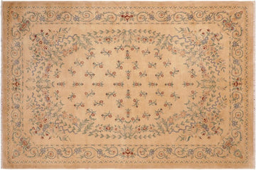 handmade Traditional Kafkaz Chobi Ziegler Tan Green Hand Knotted RECTANGLE 100% WOOL area rug 6 x 9